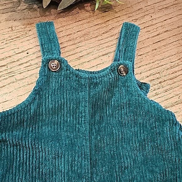 Teal cuduroy overall dress size 4 - Picture 2 of 8
